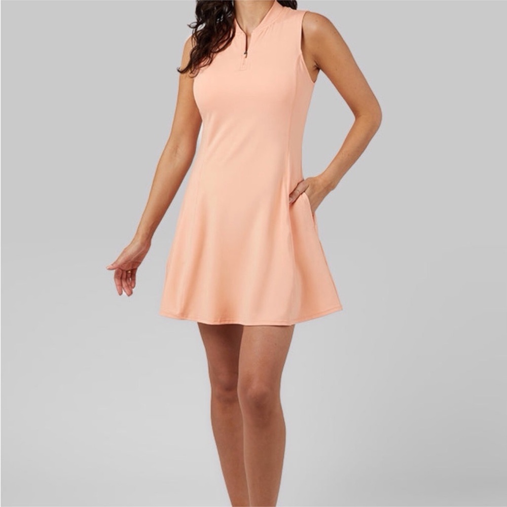 Sleeveless Peach Athletic Chic Dress NWT